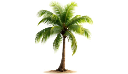Coconut Tree with White Background