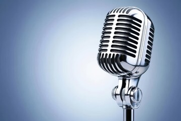 Classic microphone design with sleek aesthetic for music enthusiasts and audio professionals