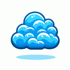 blue cloud vector illustration