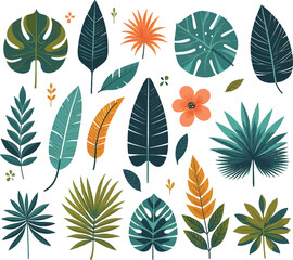Tropical Leaves and Flowers - Exotic Botanical Collection