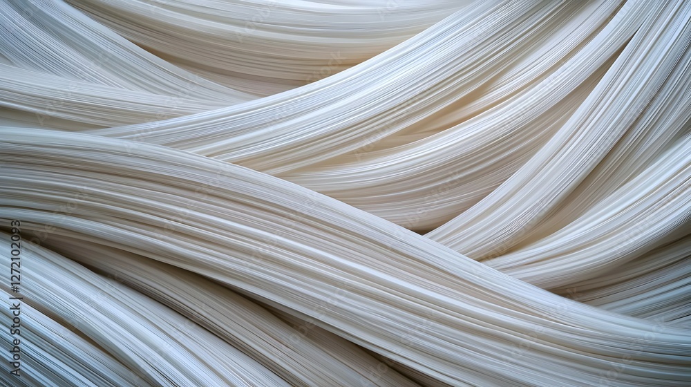 Poster abstract white textured background with flowing curves