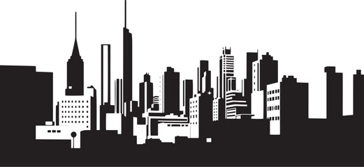 Obraz premium City landscape. Different buildings on street, outline cityscape hand sketch, flat houses. Hand drawn vector illustration