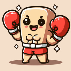 boxer cartoon vector illustration