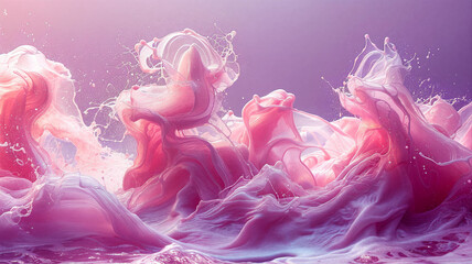 Background with purple and pink waves, suitable for design
