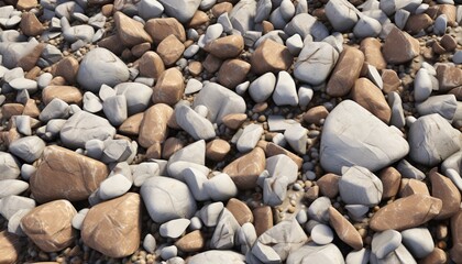 Rocky ground solid stones texture close-up.