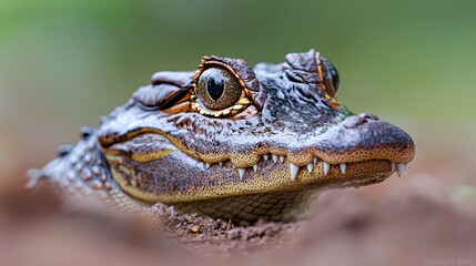 Fototapeta premium Baby Alligator in Natural Habitat