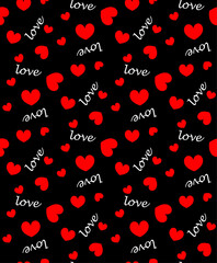 pattern love cute red hearts
