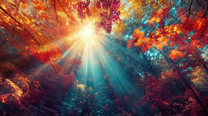 Autumn Forest Sunrise