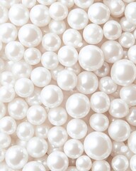 Elegant White Pearls Texture Background for Luxurious Jewelry Designs