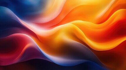 Fototapeta premium Colorful Abstract Waves Creating Vibrant Fluid Motion Background