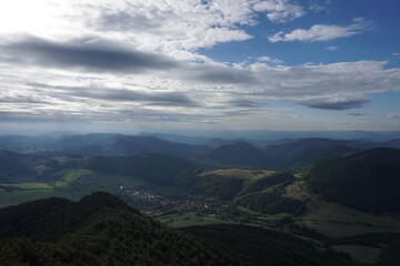 slovakia hills in summer long distance view