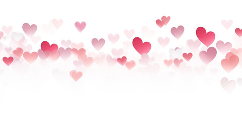 PNG Falling pink hearts border background valentine's romantic.