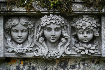 Generative AI Bas-Relief Sculpture Combining Classical Artistic Themes with Modern world attributes