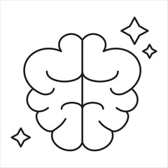Mental health icon outline vector