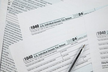 Obraz premium tax form 1040, close-up,