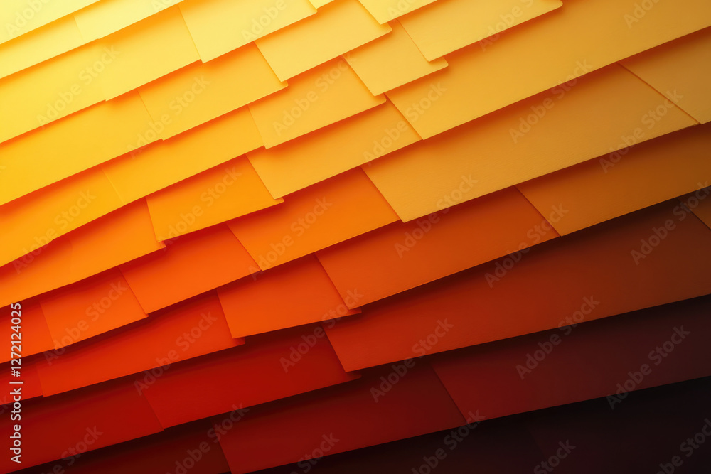 Poster Abstract background of overlapping orange and yellow rectangular shapes, creating a gradient effect.