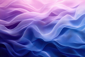 Fototapeta premium Soft, flowing fabric in gradient of purple and blue hues, creating a dreamy and ethereal texture.