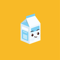 Milk packet icon logo flat vector design