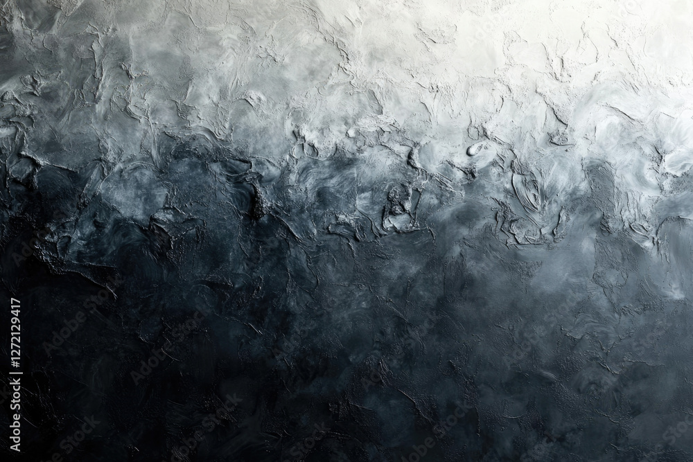 Poster abstract grayscale textured background with a gradient from light to dark, resembling a stormy sky o