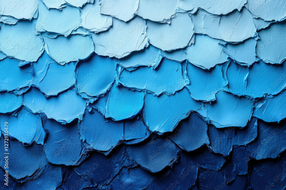 Poster Abstract background of textured blue paint in varying shades creating a gradient effect.