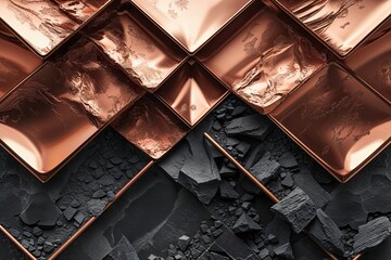 Splendid Luxurious Background with Copper Tones and Charcoal Texture in Contemporary Design