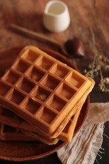 gaufre fait maison pour le goûter, avec ou sans chocolat