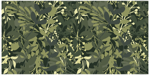 A lively floral wallpaper in green and yellow, adorned with detailed leaves, adding a touch of nature to the interior design.