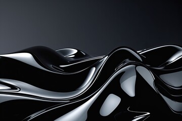 Glossy Black Gradient Effect for Modern Futuristic Design
