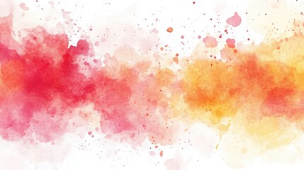 Fototapeta premium Abstract watercolor background with shades of red and orange tones