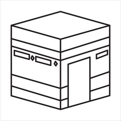 Ka'bah icon outline vector