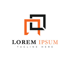 Obraz premium Abstract Square Shape Modern Business Logo Template