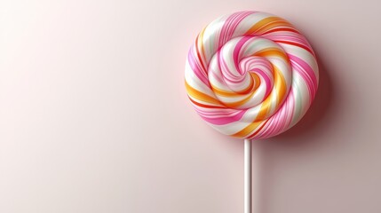 lollipop colorful swirls realistic 3d isolated