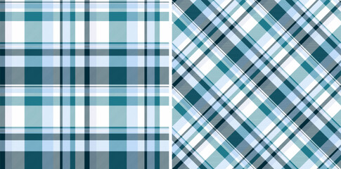 Tartan fabric vector of check pattern seamless with a textile plaid texture background. Set in trendy colors. Fashion trends for every season and holiday.