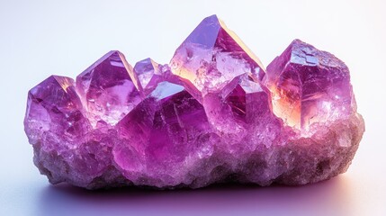 Fototapeta premium purple rock crystal isolated