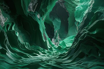 Mysterious Dark Green Abstract Background for Contemporary Digital Presentations