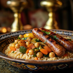 couscous avec merguez - IA Generative