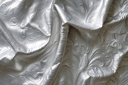 Detailed Silver Paper Texture Background for Retro Design