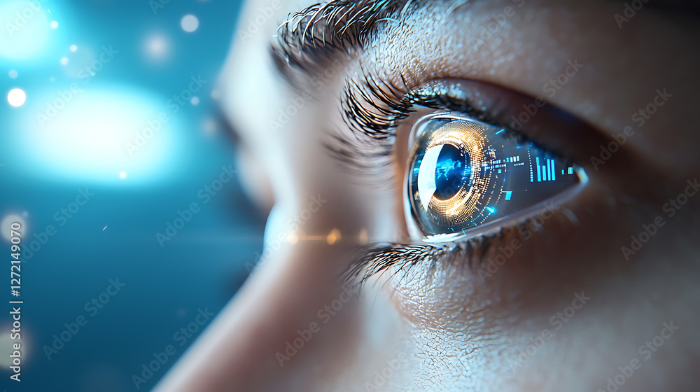 Poster futuristic business strategy visualization urban setting digital art high-tech environment close-up 
