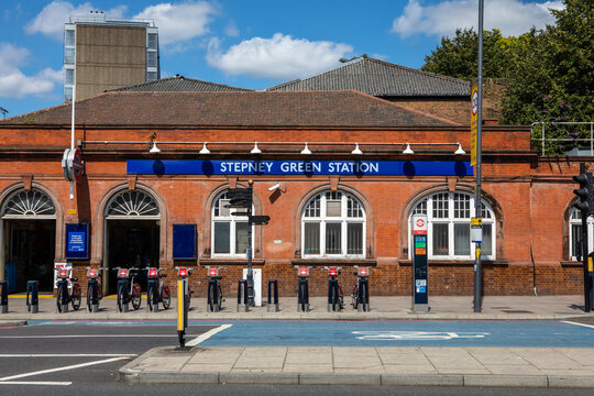 Stepney Green Underground Station in London, UK