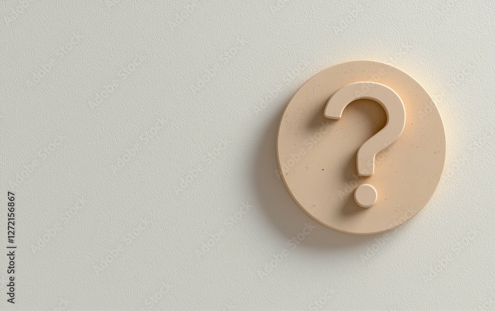 Poster question mark graphic design. question mark on a round surface in graphic design. question mark symb