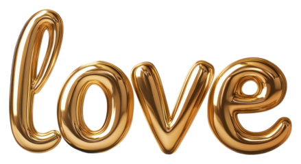 PNG Love gold text romantic.