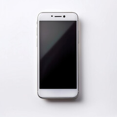 un celular inteligente telefono movil pantalla negra, aislado, sobre fondo blanco, mockup
