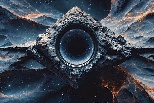 Deep Space Grunge Bold Fitted Stone Design Encapsulation