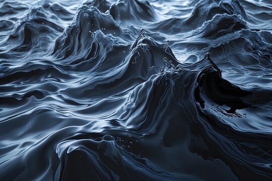 Stunning Dark Clouds Flowing in Artistic Liquid Design