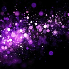 Purple cosmic background with star bursts