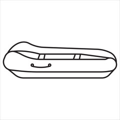 Rescue boat icon outline vector