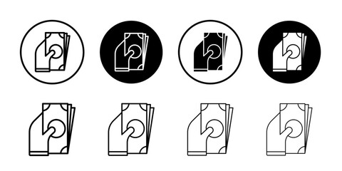 Cash bonus icon Simple outline vector logo