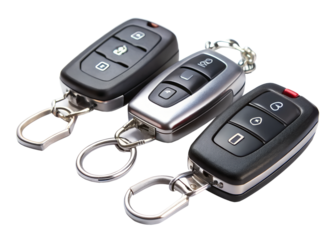 car key with remote control isolated