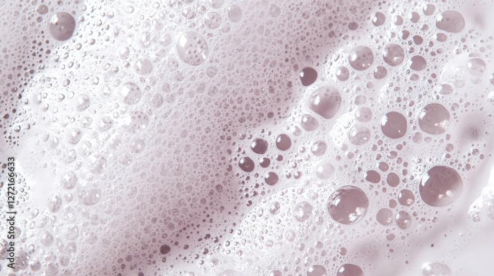 Aufkleber a mesmerizing display of soap foam captivates with its delicate texture, showcasing tiny bubbles tha