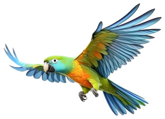 Fototapeta premium PNG Parrot animal flying bird.